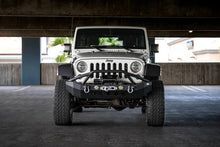 Cargar imagen en el visor de la galería, DV8 Offroad 07-18 Jeep Wrangler JK/JL FS-8 Mid Length Steel Front Bumper w/ LED Lights