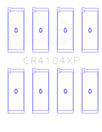 King Engine Bearings Audi/VW 83-03 1.6L/1.8L/2.0L Performance Rod Bearing Set - Size +0.25mm