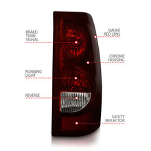 Cargar imagen en el visor de la galería, ANZO 2003-2006 Chevrolet Silverado 1500 Taillights Taillights Dark Red/Clear Lens (OE Style) (Pair)