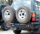 ARB W/Carrier Rear Step Towbar Lhs Blk 80 Series