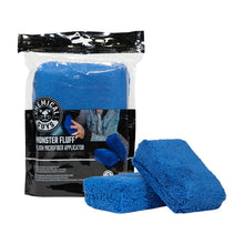 Cargar imagen en el visor de la galería, Chemical Guys Plush Microfiber Applicator - 3in x 5in x 2in - Blue - 2 Pack