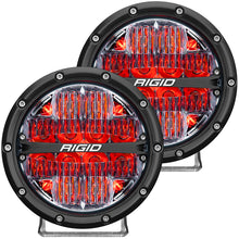 Cargar imagen en el visor de la galería, Rigid Industries 360-Series 6in LED Off-Road Drive Beam - Red Backlight (Pair)