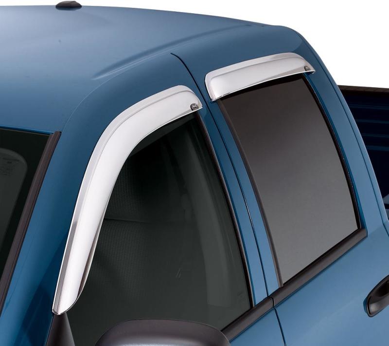 AVS 07-14 Chevy Tahoe Ventvisor Outside Mount Front & Rear Window Deflectors 4pc - Chrome