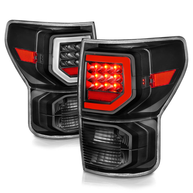 Anzo 07-11 Toyota Tundra Full LED Tailights Black Housing Clear Lens G2 (w/C Light Bars)