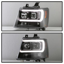 Cargar imagen en el visor de la galería, Spyder 07-14 Chevy Suburban/1500/2500/Tahoe V2 Projector Headlights All Blk PRO-YD-CSUB07V2-DRL-BKV2