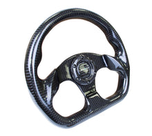 Cargar imagen en el visor de la galería, NRG Carbon Fiber Steering Wheel (320mm) Flat Bottom w/Shiny Black Carbon