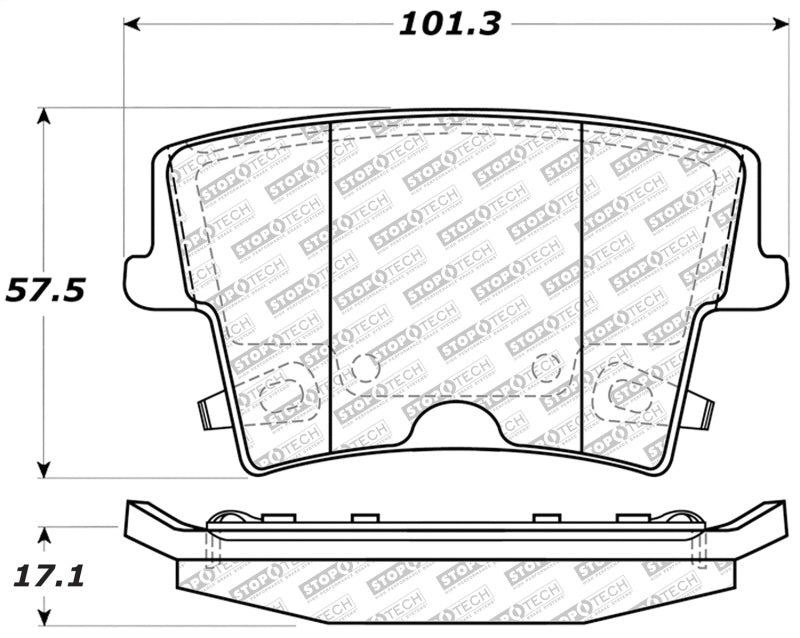 StopTech 05-18 Dodge Challenger/Charger Street Select Rear Brake Pads