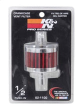 Cargar imagen en el visor de la galería, K&amp;N Steel Base Crankcase Vent Filter 0.5in Vent OD x 2in OD x 1.5in Height