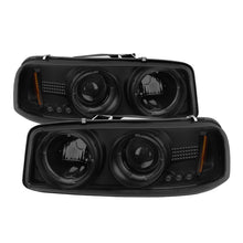 Load image into Gallery viewer, Spyder GMC Sierra 1500/2500 99-06 Projector Headlights LED Halo LED Blk Smke PRO-YD-CDE00-HL-BSM