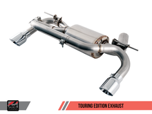 Cargar imagen en el visor de la galería, AWE Tuning BMW F3X 340i Touring Edition Axle-Back Exhaust - Chrome Silver Tips (102mm)