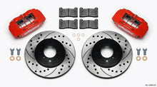 Cargar imagen en el visor de la galería, Wilwood DPHA Front Caliper &amp; Rotor Kit Drill Red Honda / Acura w/ 262mm OE Rotor