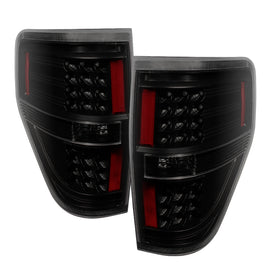xTune Ford F150 09-14 LED Tail Lights Black Smoke ALT-JH-FF15009-LED-BSM