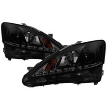 Cargar imagen en el visor de la galería, Spyder Lexus IS 250/350 2006-2010 Projector Headlights DRL Black Smoke PRO-YD-LIS06-DRL-BSM