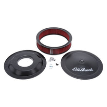 Cargar imagen en el visor de la galería, Edelbrock Air Cleaner Pro-Flo Series Round 14 In Diameter Cloth Element 3/8Indropped Base Black