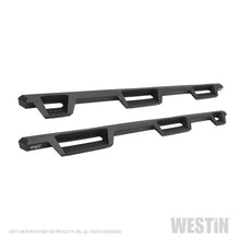 Cargar imagen en el visor de la galería, Westin 99-16 Ford F-250/350/450/550 CC (6.75ft Bed) HDX Drop Whl to Whl Nerf Step Bars - Text Blk