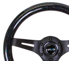 Cargar imagen en el visor de la galería, NRG Classic Wood Grain Steering Wheel (310mm) Black Sparkle w/Blk 3-Spoke Center