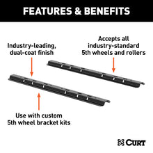 Cargar imagen en el visor de la galería, Curt Universal 5th Wheel Base Rails (Gloss Black)