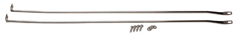 Kentrol 97-06 Jeep Wrangler TJ Strut Rod Kit - Polished Silver