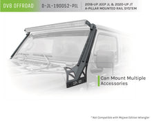 Cargar imagen en el visor de la galería, DV8 Offroad 2018+ JL/Gladiator Picatinny Rail A-Pillar Pod LED Light Mount
