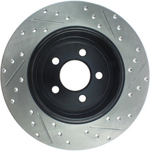 Cargar imagen en el visor de la galería, StopTech 05-13 Chrysler300/300C / 09-12 Dodge Challenger Rear Right Drilled &amp; Slotted Rotor