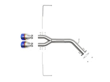 Cargar imagen en el visor de la galería, aFe Takeda 3in-2.5in 304 SS Axle-Back Exhaust w/Blue Flame Tip 19-20 Hyundai Veloster I4-1.6L(t)