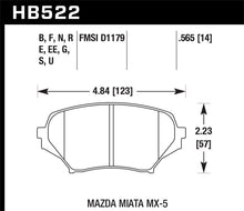Cargar imagen en el visor de la galería, Hawk 06-10 Mazda Miata Mx-5 Base Blue 9012 Race Front Brake Pads