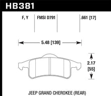 Cargar imagen en el visor de la galería, Hawk 99-04 Jeep Grand Cherokee LTS Street Rear Brake Pads