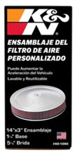 Cargar imagen en el visor de la galería, K&amp;N 14in Red Custom Air Cleaner Assembly - 5.125in ID x 14in OD x 2.75in H x 1.25in Drop Base