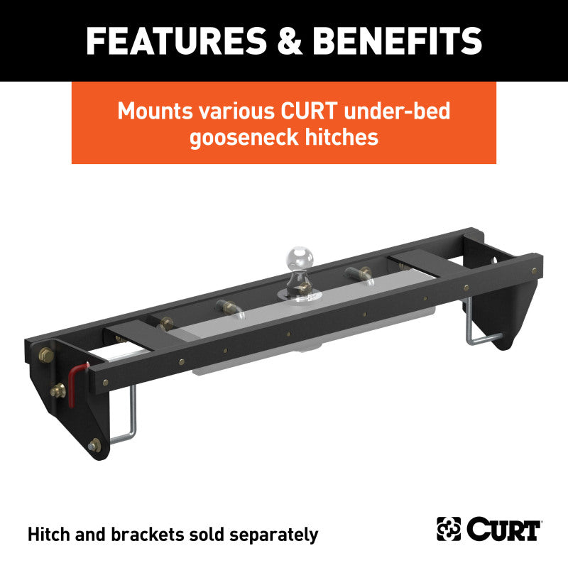 Curt 20-22 Chevrolet Silverado 2500/3500 HD 6.75ft Bed Double Lock EZr Gooseneck Install Brackets