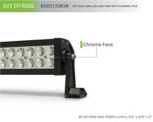 Cargar imagen en el visor de la galería, DV8 Offroad Chrome Series 20in Light Bar 120W Flood/Spot 3W LED