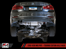 Cargar imagen en el visor de la galería, AWE Tuning BMW F3X 28i / 30i Touring Edition Axle-Back Exhaust Single Side - 80mm Silver Tips