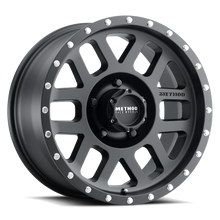 Cargar imagen en el visor de la galería, Method MR306 Mesh 17x8.5 0mm Offset 5x5.5 108mm CB Matte Black Wheel