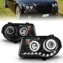 Cargar imagen en el visor de la galería, ANZO 2005-2010 Chrysler 300C Projector Headlights w/ Halo Black (CCFL) G2