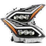 AlphaRex 08-13 Infiniti G37 NOVA LED Projector Headlights Plank Style Design Matte Black