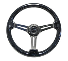 Cargar imagen en el visor de la galería, NRG Reinforced Steering Wheel (350mm / 3in. Deep) Black Multi Color Flake Wood w/ Black Matte Center