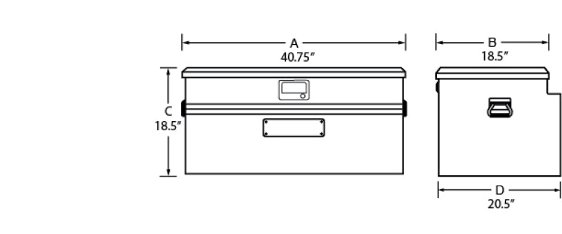 Lund Universal Alum Flush Mount Box - Brite