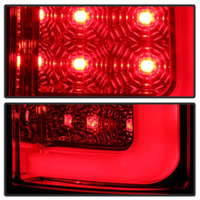 Cargar imagen en el visor de la galería, Spyder 07-13 GMC Sierra 1500 V2 Light Bar LED Tail Lights - Red Clear (ALT-YD-GS07V2-LBLED-RC)