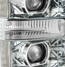 Cargar imagen en el visor de la galería, AlphaRex 11-16 Ford F-250 SD PRO-Series Projector Headlights Plank Style Design Chrome w/Seq Signal