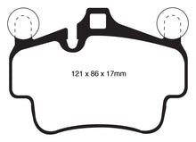 Cargar imagen en el visor de la galería, EBC 07-08 Porsche 911 (997) (Cast Iron Rotor only) 3.6 Carrera 2 Redstuff Front Brake Pads