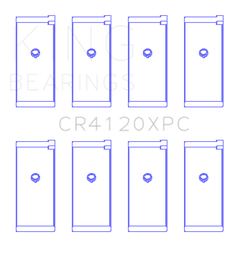 King Engine Bearings Mitsubishi 4G63/4G64 Coated Connecting Rod Bearing Set of 4 - Size +.026mm