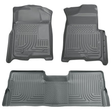 Load image into Gallery viewer, Husky Liners 09-12 Ford F-150 Super Crew Cab WeatherBeater Combo Gray Floor Liners