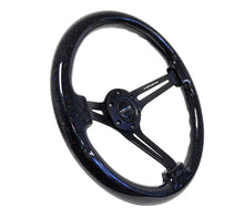 Cargar imagen en el visor de la galería, NRG Reinforced Steering Wheel (350mm / 3in. Deep) Black Multi Color Flake Wood w/ Black Matte Center