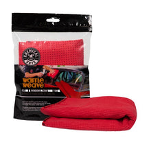 Cargar imagen en el visor de la galería, Chemical Guys Waffle Weave Glass &amp; Window Microfiber Towel - 24in x 16in - Red