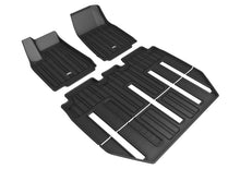 Cargar imagen en el visor de la galería, 3D Maxpider 17-21 Tesla Model X Folding 7-Seat Elitect 1st 2nd 3rd Row - Floor Mat Set (Black)