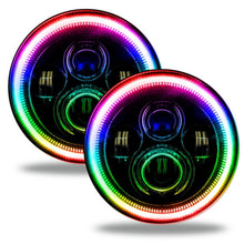 Cargar imagen en el visor de la galería, Oracle 7in High Powered LED Headlights - Black Bezel - Dynamic - Dynamic