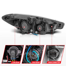 Cargar imagen en el visor de la galería, ANZO 2014-2016 Kia Forte Projector Headlights w/ Light Bar Black Housing w/ DRL