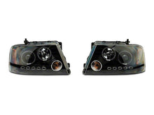 Cargar imagen en el visor de la galería, Raxiom 04-08 Ford F-150 Dual LED Halo Projector Headlights- Black Housing (Clear Lens)