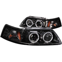 Cargar imagen en el visor de la galería, ANZO 1999-2004 Ford Mustang Projector Headlights Black G2 (Dual Projector)