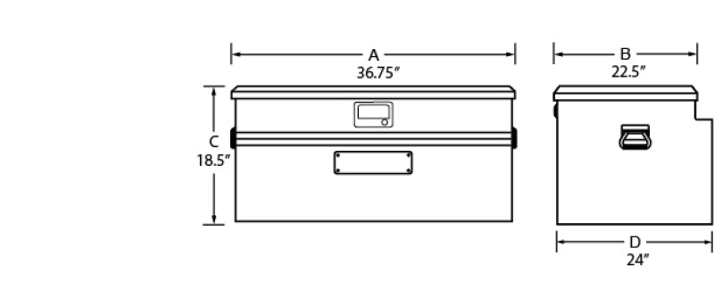 Lund Universal Alum Flush Mount Box - Brite