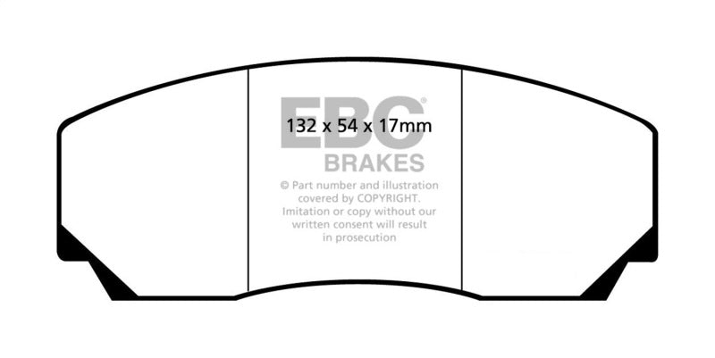 EBC 90-00 Aston Martin Vantage 5.3 (Twin Supercharged)(AP) Orangestuff Front Brake Pads